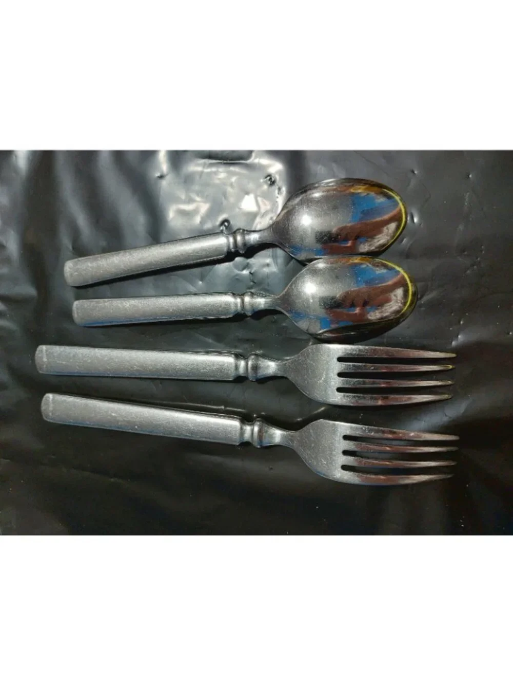 Martha Stewart EMPIRE MSE Stainless Flatware 2 Forks & 2 Spoons Lot Of 4